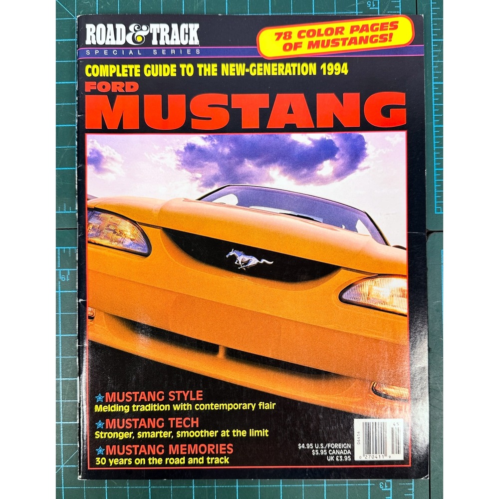Road & Track Special Series 1994 Ford Mustang Guide Magazine 78 Color Pages